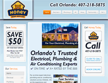 Tablet Screenshot of honeyhomeservices.com